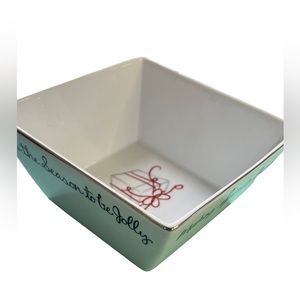 Food Network  holiday Christmas square dish 5.5”x5,5”